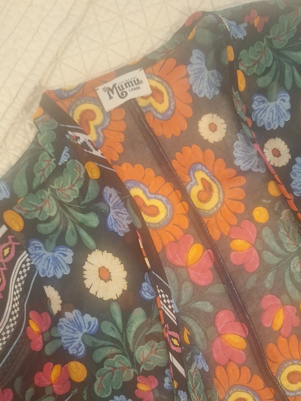MuMu floral print, ankle length duster